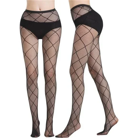4 Women's Patterned Tights Stockings Pantyhose for Halloween Cosplay Party - Picture 3 of 5
